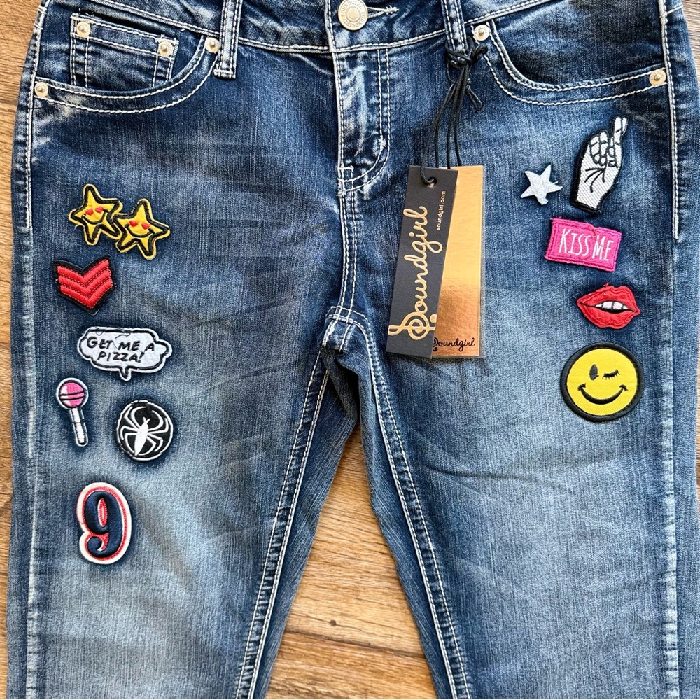Soundgirl Patchwork Skinny Jeans | Y2K Aesthetic | Size 9